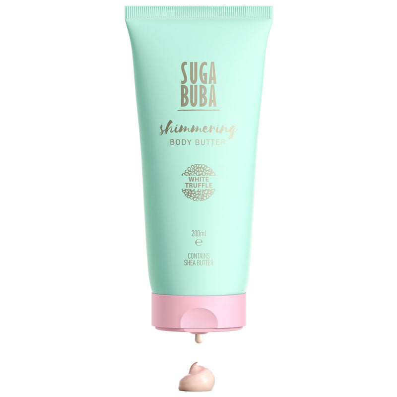 Блестящ бътър за тяло с бял трюфел туба
Shimmering body butter with white truffle tube
SUGA BUBA