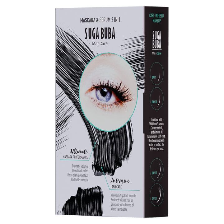 MasCare Спирала и серум за мигли 2 в 1 MasCare 2 in 1 Mascara and serum SkinCare Infused Makeup collection SUGA BUBA луксозна и натурална козметика