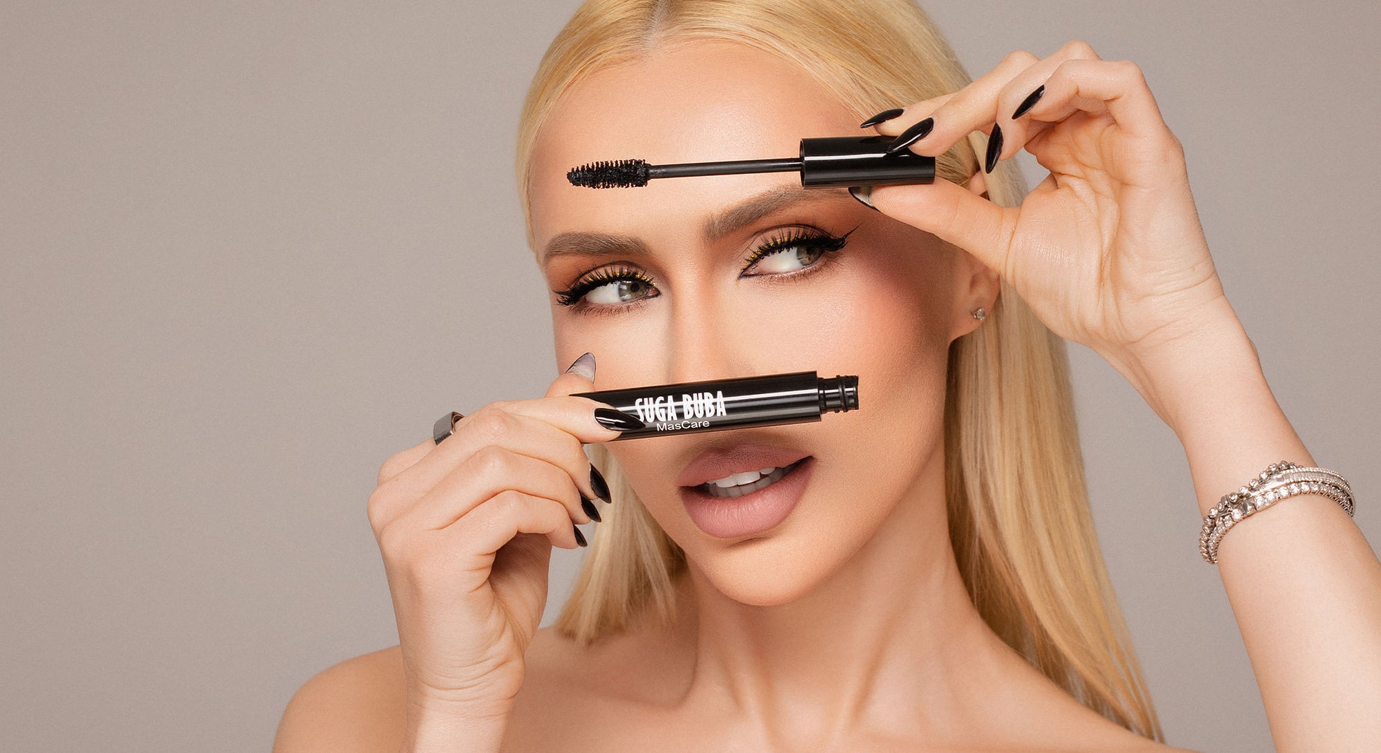 MasCare Mascara and Serum спирала и серум за мигли 2 в 1 SkinCare Infused Makeup collection SUGA BUBA луксозна и натурална козметика