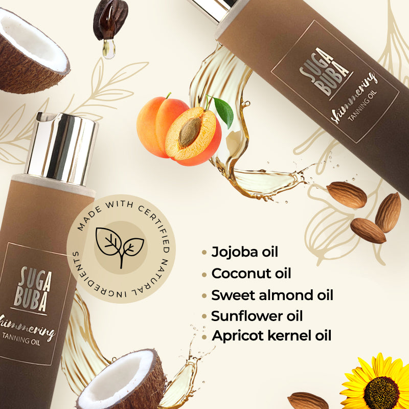 Био блестящо олио за интензивен тен
Bio shimmering tanning oil
SUGA BUBA