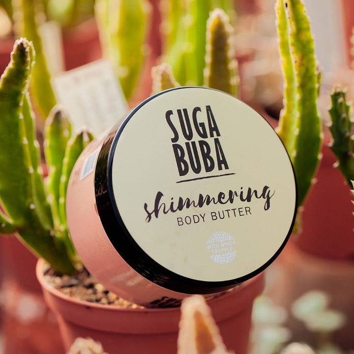 Блестящ бътър за тяло с бял трюфел
Shimmering body butter with white truffle
SUGA BUBA