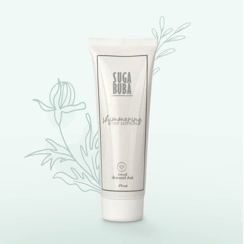 Блестящ лосион за тяло с диамантен прах Shimmering body lotion with diamond dust
SUGA BUBA