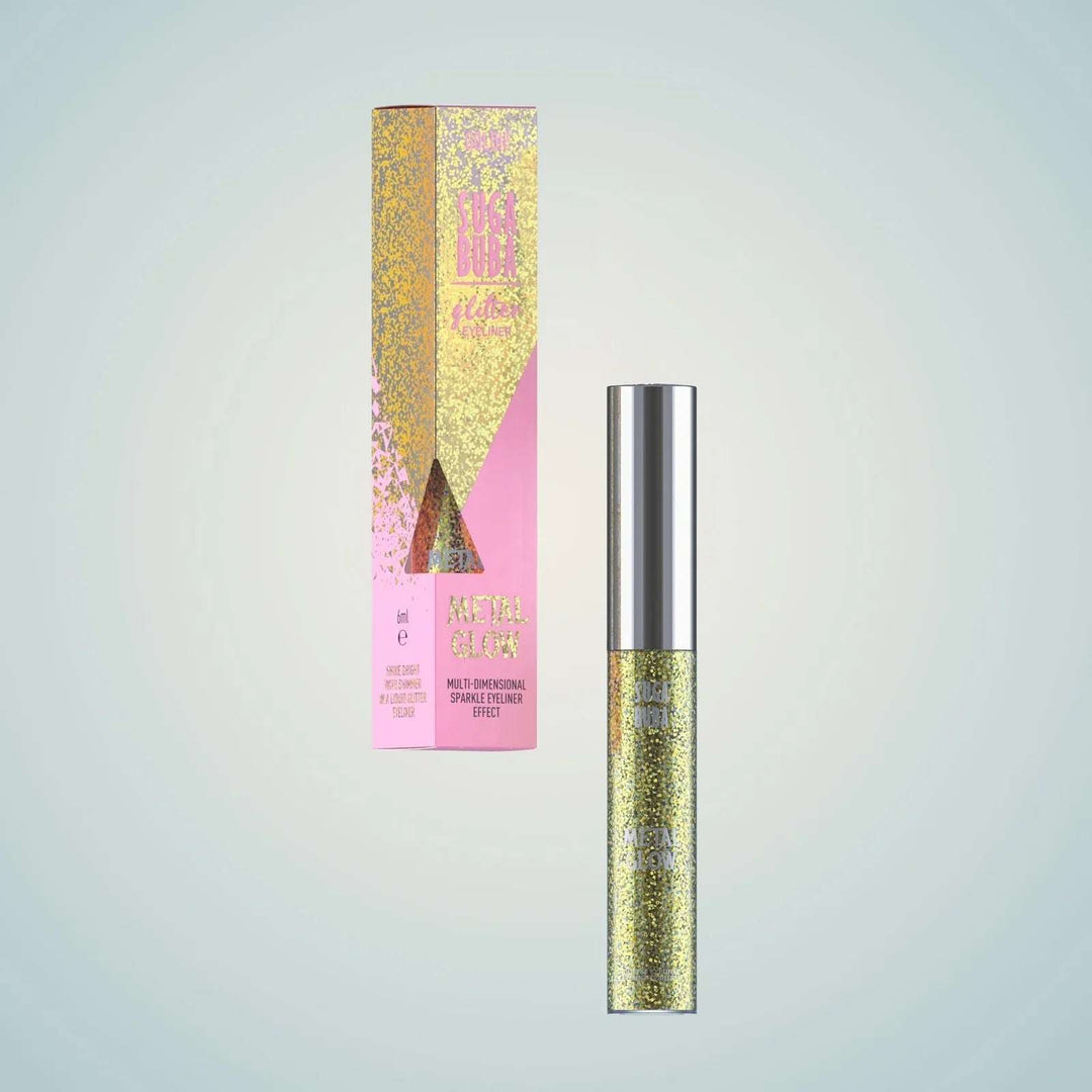 Сет от блестящ бътър за тяло и блестяща очна линия Goldie metal glow