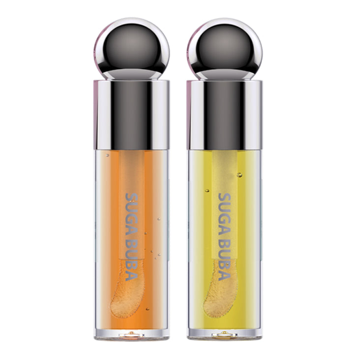 DUO LIP OILS KISS AND GO PEACH FLAVOUR and UNFORGETTABLE MELON MANGO ОЛИО ЗА УСТНИ С ГРИЖА SkinCare Infused Makeup collection луксозна и натурална козметика SUGA BUBA