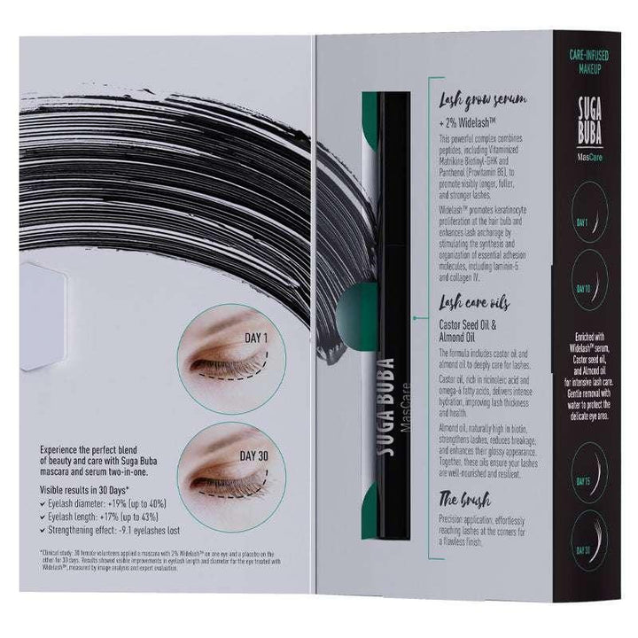 MasCare Спирала и серум за мигли 2 в 1 MasCare 2 in 1 Mascara and serum SkinCare Infused Makeup collection SUGA BUBA луксозна и натурална козметика