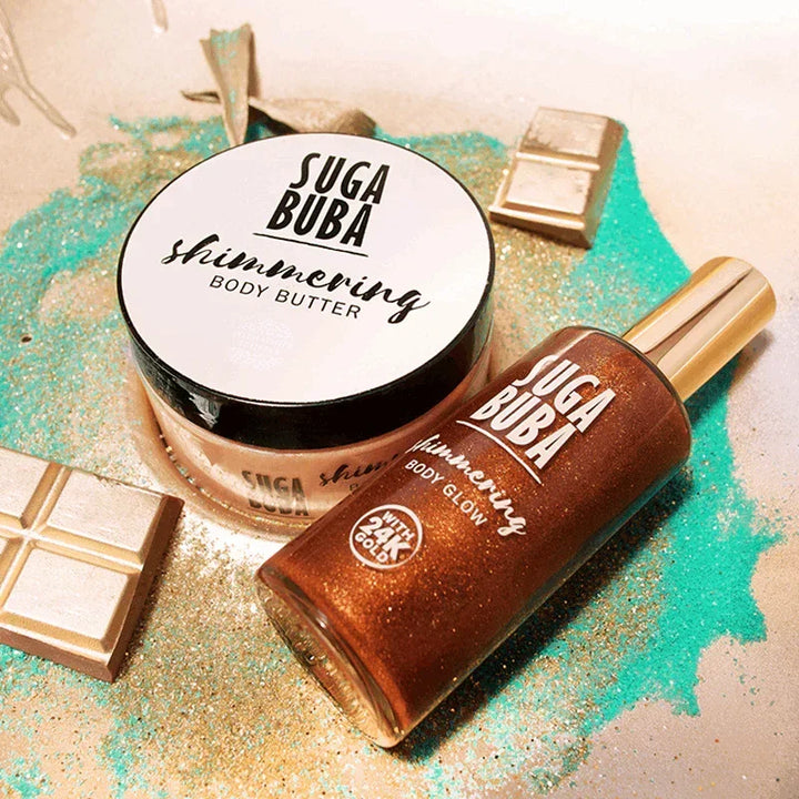 летен комплект блестящ бътър за тяло с бял трюфел и блестящ бътър за тяло с бял трюфел

Summer Set Shimmering body glow 24K gold and Shimmering body butter with white truffle SUGA BUBA