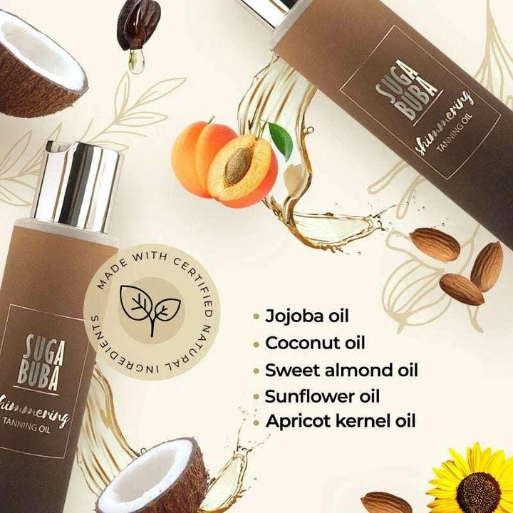 Био блестящо олио за интензивен тен
Bio shimmering tanning oil
SUGA BUBA